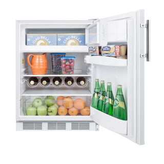 Summit AL650W 24`` Wide ADA Compliant Refrigerator-Freezer, 5.1 cu.ft., Cycle Defrost