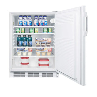 Summit AL751WL 24`` Wide ADA Compliant All-Refrigerator, 5.3 cu.ft., Automatic Defrost