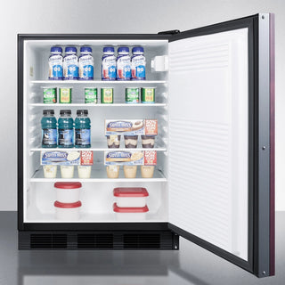 Summit AL752BKBIIF 24" Wide Built-In All-Refrigerator, ADA Compliant (Panel Not Included), 5.5 cu.ft.