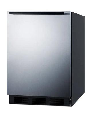Summit AL752BKSSHH 24" Wide ADA Compliant All-Refrigerator, 5.3 cu.ft., Black Cabinet