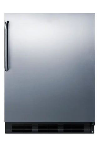 Summit AL752BKSSTB 24`` Wide ADA Compliant All-Refrigerator, 5.3 cu.ft.