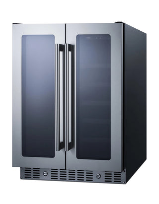 Summit ALFD24WBV 24" Built-In Beverage Center, ADA Compliant with French Glass Doors, 4.6 cu.ft.