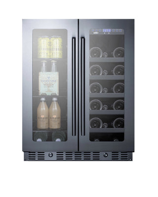 Summit ALFD24WBV 24" Built-In Beverage Center, ADA Compliant with French Glass Doors, 4.6 cu.ft.