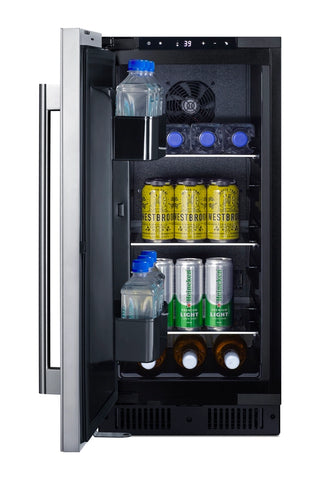 Summit ALR15BSSLHD 15" Wide Built-In All-Refrigerator, ADA Compliant, 2.54 cu.ft.