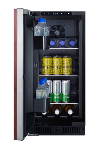 Summit ALR15BSSPNRLHD 15`` Wide Built-In All-Refrigerator ADA Compliant, 2.2 cu.ft. Left Hand Door (Panel Not Included)