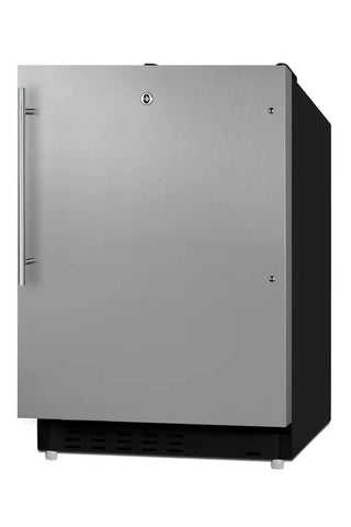 Summit ALRF49BSSHV 24" Wide Built-In Refrigerator-Freezer ADA Compliant with Stainless Steel Door, 2.68 cu.ft.