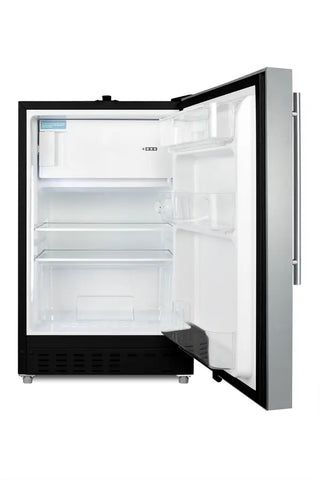 Summit ALRF49BSSHV 24" Wide Built-In Refrigerator-Freezer ADA Compliant with Stainless Steel Door, 2.68 cu.ft.
