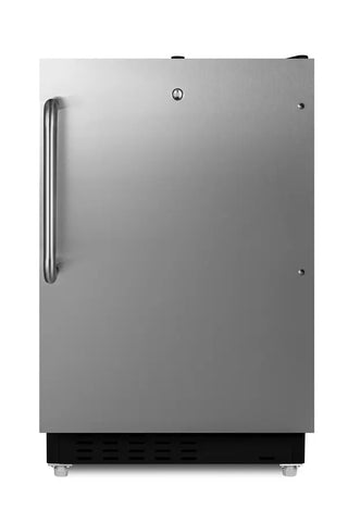 Summit ALRF49BSSTB 24" Wide Built-In Refrigerator-Freezer ADA Compliant with Stainless Steel Door, 2.68 cu.ft.
