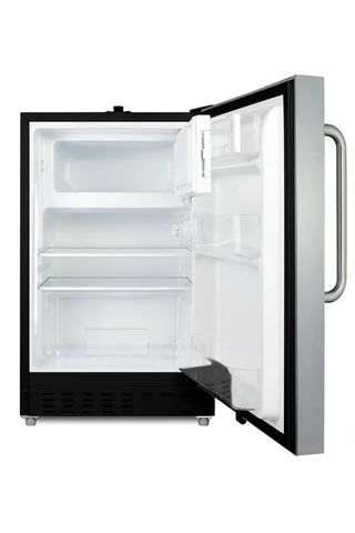 Summit ALRF49BSSTB 24" Wide Built-In Refrigerator-Freezer ADA Compliant with Stainless Steel Door, 2.68 cu.ft.