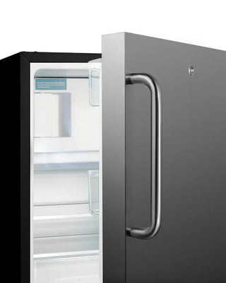 Summit ALRF49BSSTB 24" Wide Built-In Refrigerator-Freezer ADA Compliant with Stainless Steel Door, 2.68 cu.ft.