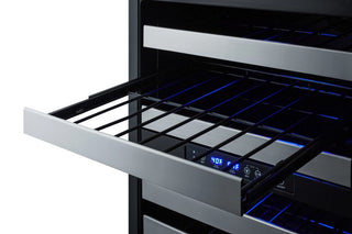 Summit ALWC532CSS 24" Wide Built-In Dual Zone Beverage Center, ADA Compliant, Stainless Steel Cabinet (46 Bottle Capacity)