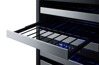 Summit ALWC532PNR 24" Wide Built-In Dual Zone Beverage Center, ADA Compliant, Panel-Ready (46 Bottle Capacity)