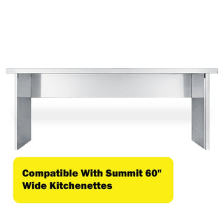 Summit APSS60 60" Wide Stainless Steel Kitchenette Appliance Station Shelf