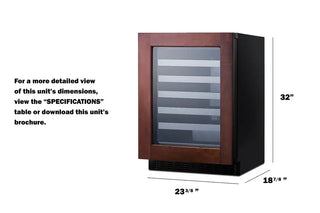 Summit ASDW2412PNR 24" Wide Built-In Beverage Center, ADA Compliant (Panel Not Included), 3.25 cu.ft. 