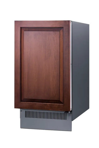 Summit BIM182IF 18" Wide Built-In Clear Icemaker Panel-Ready, Daily Ice Production 60 lbs., (Panel Not Included)