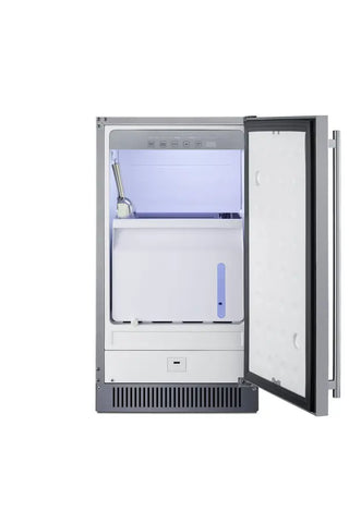 Summit BIM182OSADA 18" Wide Outdoor ADA Compliant Built-In Clear Icemaker, Stainless Steel