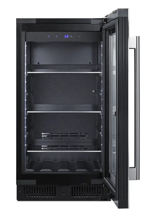Summit CL181WBV 18" Wide Built-In Beverage Center with Glass Door and Stainless Steel Trim, 3.2 cu.ft.