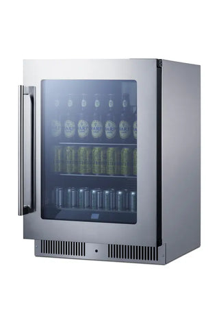 Summit CL24BV1CSS 24" Wide Built-In Beverage Center, Built-in Undercounter Design, 4.73 cu.ft.
