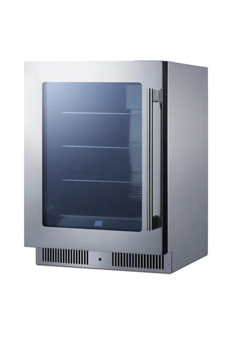 Summit CL24BV1CSSLHD 24" Wide Built-In Beverage Center, Left Hand Door, 4.73 cu.ft. 