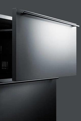 Summit CL2R248 24" Wide Built-In 2-Drawer All-Refrigerator with Panel-Ready Stainless Steel Drawers, 4.26 cu.ft.
