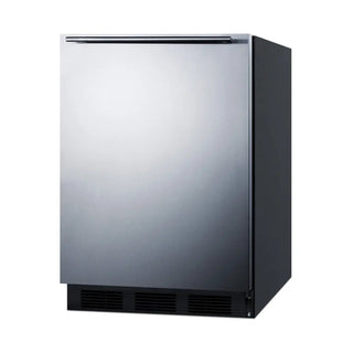 Summit CT663BKSSHH 24" Wide Refrigerator-Freezer with Dual Evaporator and Stainless Steel Door, 5.04 cu.ft.