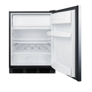 Summit CT663BKSSHHADA 24" Wide Refrigerator-Freezer ADA Compliant with Dual Evaporator and Stainless Steel Door, 5.04 cu.ft.