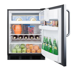Summit CT663BKSSTBADA 24" Wide Refrigerator-Freezer ADA Compliant with Dual Evaporator, 5.04 cu.ft.
