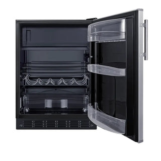 Summit CT66BK2SSADA 24" Wide Refrigerator-Freezer ADA Compliant with Dual Evaporator and Stainless Steel Door, 5.04 cu.ft.