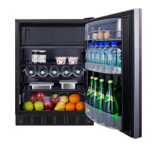 Summit CT66BK2SSIFADA 24" Wide Refrigerator-Freezer ADA Compliant (Panel Not Included) with Dual Evaporator, 5.04 cu.ft.