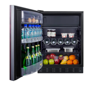 Summit CT66BK2SSIFADALHD 24" Wide Refrigerator-Freezer ADA Compliant (Panel Not Included), Left Hand Door Swing, 5.04 cu.ft.