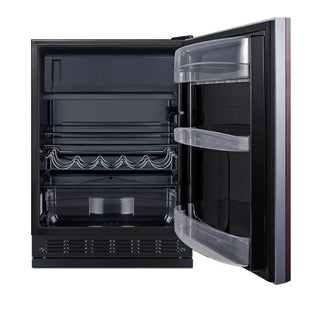 Summit CT66BK2SSRSIF 24" Wide Refrigerator-Freezer (Panel Not Included) with Dual Evaporator, 5.04 cu.ft.