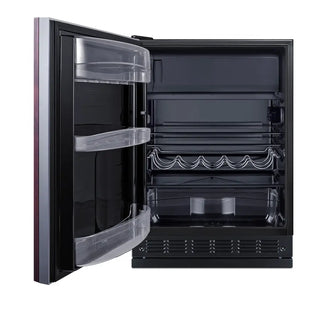 Summit CT66BK2SSRSIFLHD 24" Wide Refrigerator-Freezer (Panel Not Included) with Dual Evaporator, Left Hand Swing, 5.04 cu.ft.