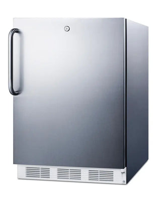 Summit CT66LWCSSADA 24" Wide Built-In Refrigerator-Freezer ADA Compliant with Dual Evaporator and Stainless Steel Exterior, 5.1 cu.ft.