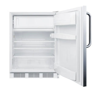 Summit CT66LWCSSADA 24" Wide Built-In Refrigerator-Freezer ADA Compliant with Dual Evaporator and Stainless Steel Exterior, 5.1 cu.ft.