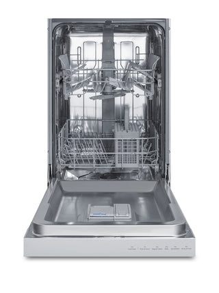 Summit DW18SS4 18" Built-In Front Control Dishwasher, Stainless Steel