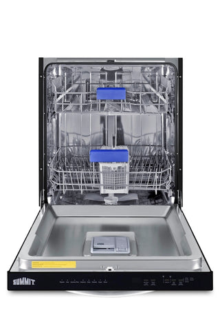 Summit DW243BADA 24" Built-In Top Control ADA Compliant Dishwasher, Black