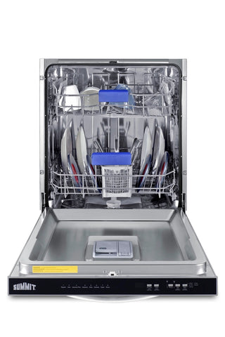 Summit DW244SSADA 24" Built-In Top Control ADA Compliant Dishwasher, Stainless Steel