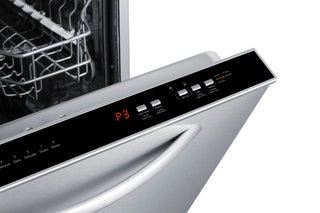 Summit DW244SSADA 24" Built-In Top Control ADA Compliant Dishwasher, Stainless Steel