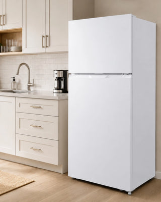 Summit FF160W 28" Wide Top Mount Refrigerator-Freezer, White 14.8 cu.ft.
