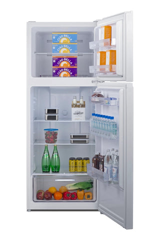 Summit FF160W 28" Wide Top Mount Refrigerator-Freezer, White 14.8 cu.ft.