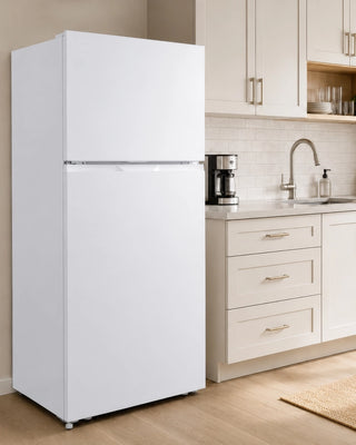 Summit FF160WLHD 28" Wide Top Mount Refrigerator-Freezer Left Hand Door, White 14.8 cu.ft.
