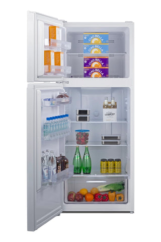 Summit FF160WLHD 28" Wide Top Mount Refrigerator-Freezer Left Hand Door, White 14.8 cu.ft.