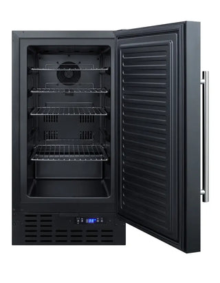 Summit FF1843B 18" Wide Built-In All-Refrigerator with Automatic Defrost and Digital Thermostat, 2.7 cu.ft.