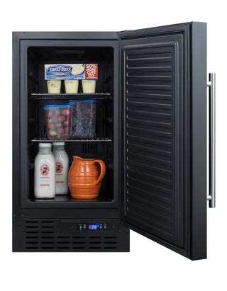 Summit FF1843B 18" Wide Built-In All-Refrigerator with Automatic Defrost and Digital Thermostat, 2.7 cu.ft.