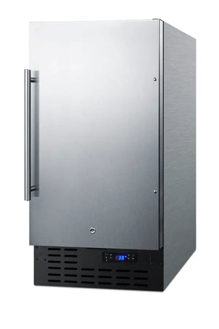 Summit FF1843BCSS 18" Wide Built-In All-Refrigerator with Stainless Steel Exterior, 2.7 cu.ft. Stainless steel refrigerator 