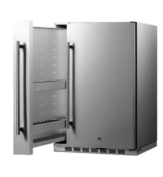 Summit FF19524 Shallow Depth 24” Wide Built-In All-Refrigerator with Slide-Out Storage Compartment, 3.13 cu.ft.