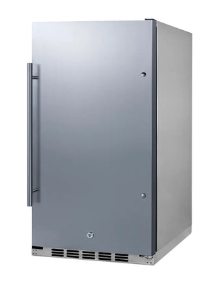 Summit FF195H34CSS 19" Wide Shallow Depth Built-In All-Refrigerator, Stainless Steel