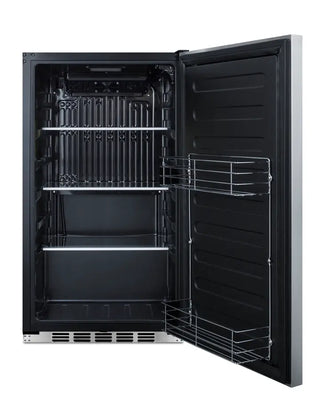 Summit FF195H34 Shallow Depth Built-In All-Refrigerator with Stainless Steel Cabinet, 3.13 cu.ft.