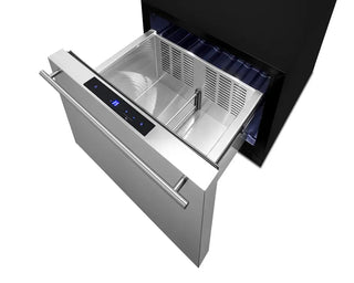 Summit FF1DSS 21.5" Wide Built-In Drawer Refrigerator, 1.6 cu.ft. (Panel-Ready Drawer Front), Frost-Free, Indoor/Outdoor