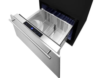 Summit FF1DSS24 24" Wide Built-In Drawer Refrigerator, 1.6 cu.ft. (Stainless Steel/Panel-Ready Front), Frost-Free